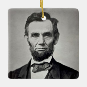 Abraham Lincoln Gettysburg Portrait Ceramic Ornament