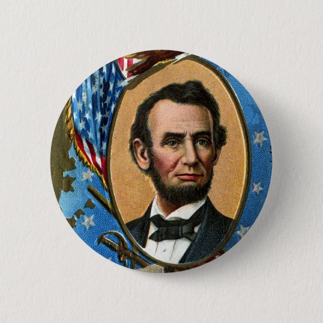 Abraham Lincoln Giving Gettysburg Address 2 Inch Round Button (Front)