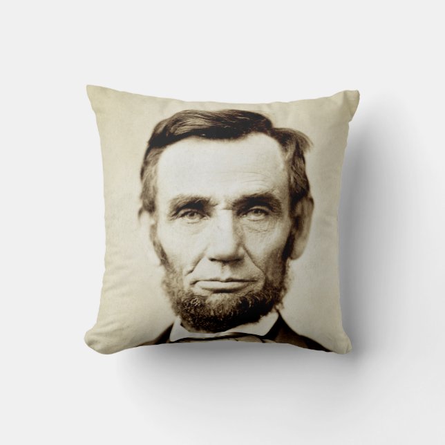 Abraham Lincoln - Honest Abe Throw Pillow (Front)