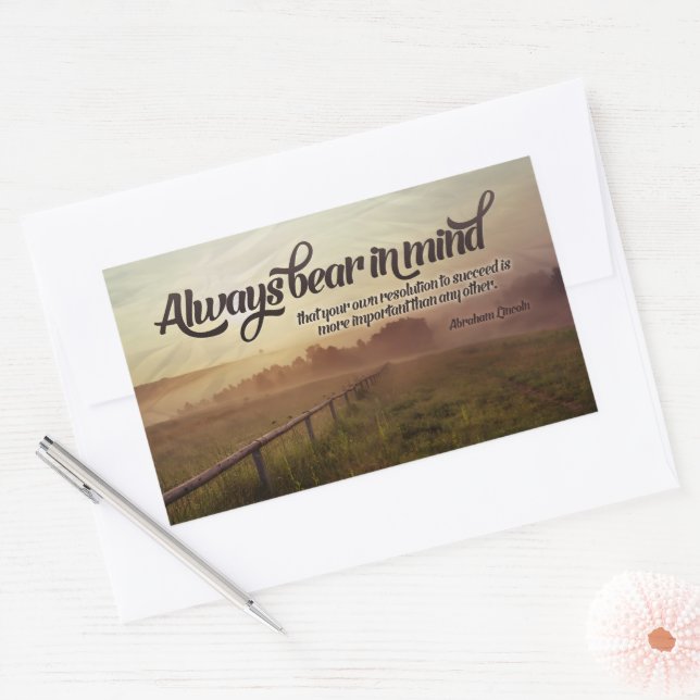 Abraham Lincoln Inspirational Quote "Always" Sticker (Envelope)