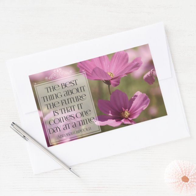 Abraham Lincoln Inspirational Quote "The future" Sticker (Envelope)