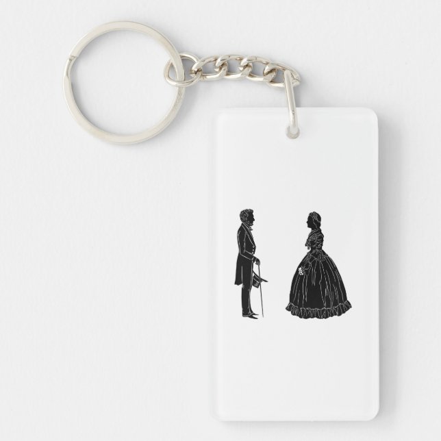 abraham lincoln mary todd lincoln silhouette (Devant)