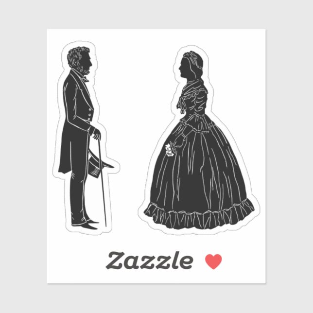 abraham lincoln mary todd lincoln silhouette (Sheet)