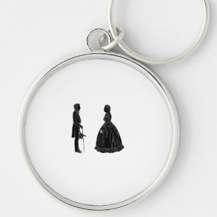 abraham lincoln mary todd lincoln silhouette ballo keychain