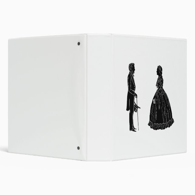 abraham lincoln mary todd lincoln silhouette binder (Background)