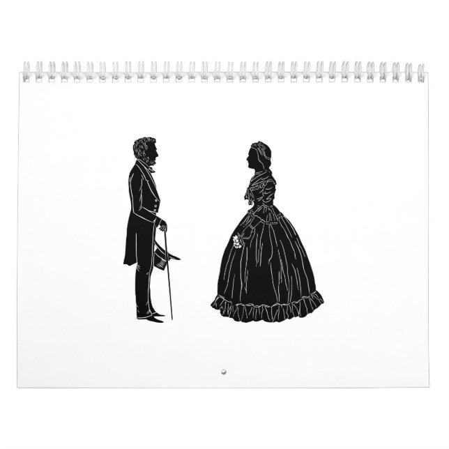 abraham lincoln mary todd lincoln silhouette calendar (Cover)