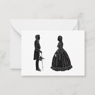 abraham lincoln mary todd lincoln silhouette card