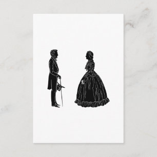 abraham lincoln mary todd lincoln silhouette enclosure card
