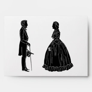 abraham lincoln mary todd lincoln silhouette envelope
