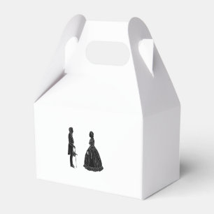 abraham lincoln mary todd lincoln silhouette favor box