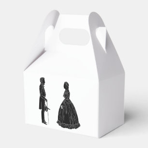 abraham lincoln mary todd lincoln silhouette favor box