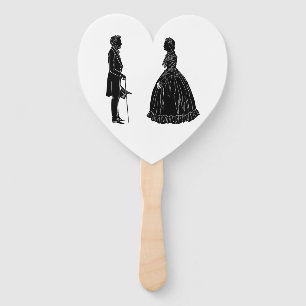 abraham lincoln mary todd lincoln silhouette hand fan
