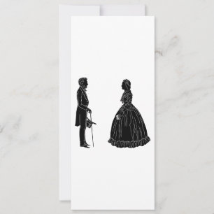 abraham lincoln mary todd lincoln silhouette invitation