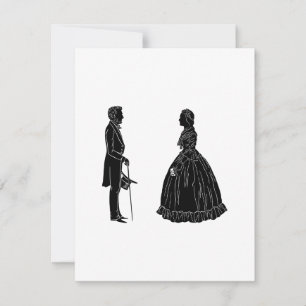 abraham lincoln mary todd lincoln silhouette invitation