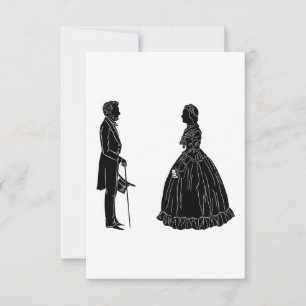 abraham lincoln mary todd lincoln silhouette RSVP card