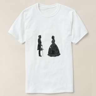 abraham lincoln mary todd lincoln silhouette T-Shirt