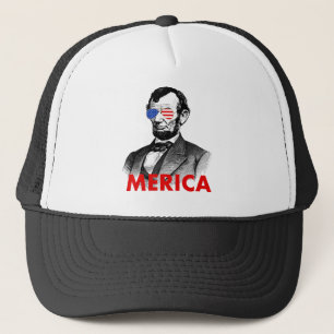 abraham lincoln merica trucker hat