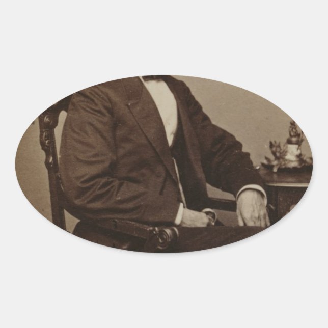 Abraham Lincoln Oval Sticker (Front)