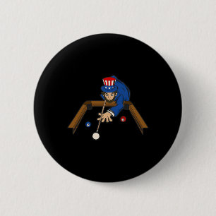 Abraham Lincoln Playing Billiards Funny 4th Of Jul 2 Inch Round Button