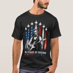 Abraham Lincoln Playing Guitar 4Th July 250Th T-Shirt