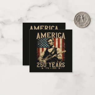 Abraham Lincoln Playing Guitar 4th July Card