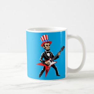 Abraham Lincoln Playing Guitar - Funny Kids Coffee Mug