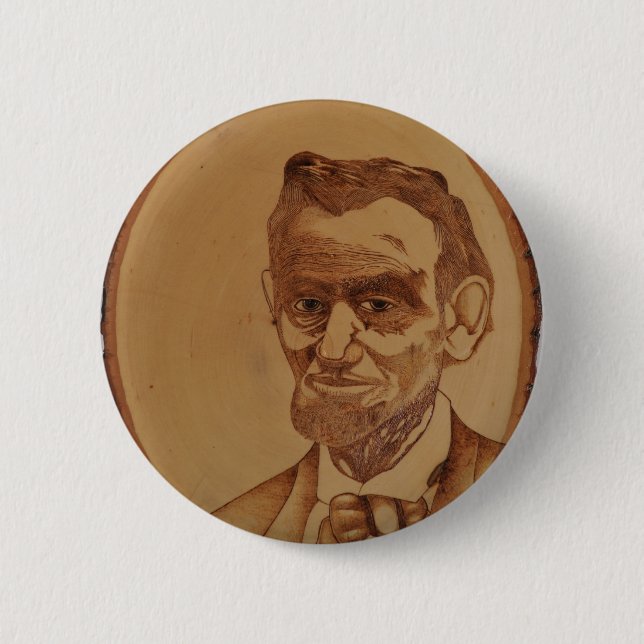 Abraham Lincoln Portrait 2 Inch Round Button (Front)
