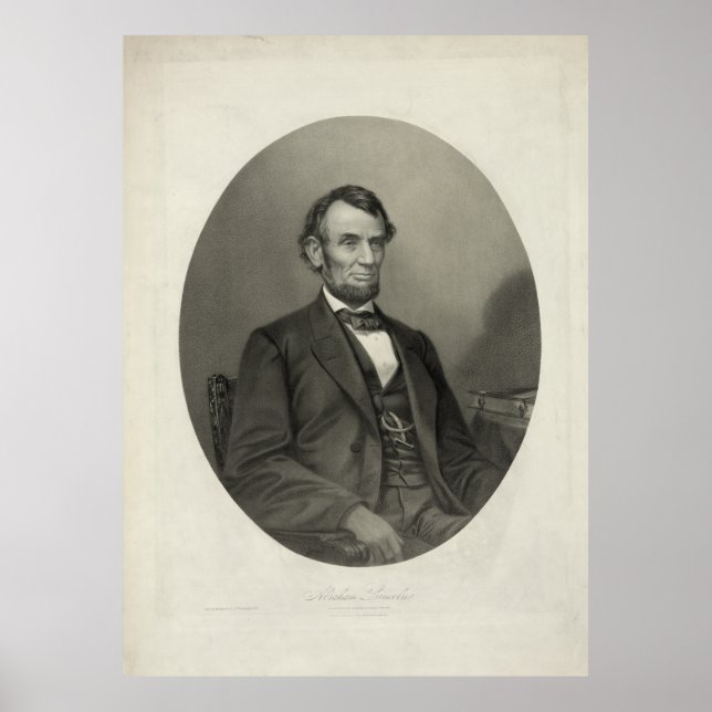 ABRAHAM LINCOLN Portrait by J.H. Bufford & Sons Poster (Front)