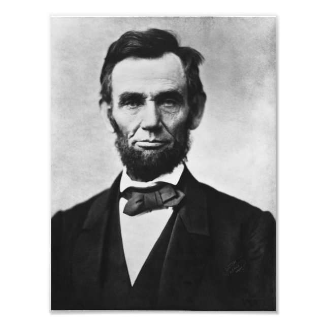 Abraham Lincoln Portrait Photo Print (Front)