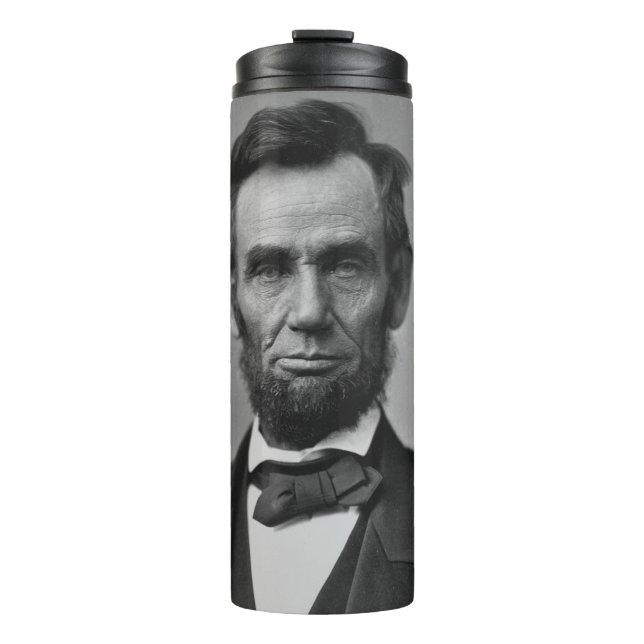 Abraham Lincoln Portrait Thermal Tumbler (Front)