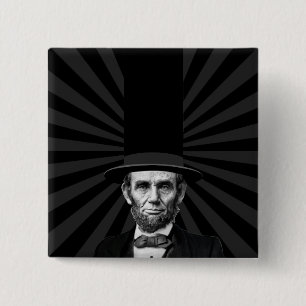 Abraham Lincoln Presidential Fashion Statement 2 Inch Square Button