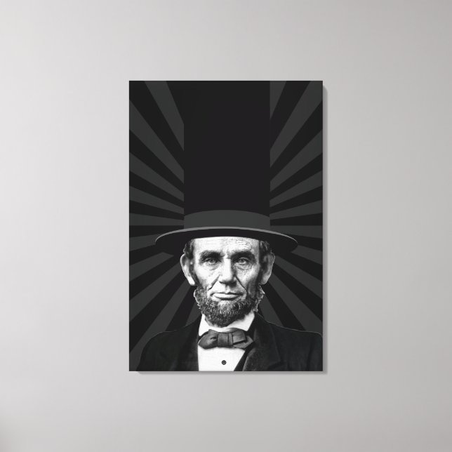 Abraham Lincoln Presidential Fashion Statement Canvas Print (Front)
