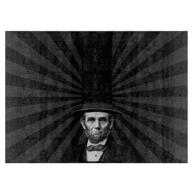 Abraham Lincoln Presidential Fashion Statement Cutting Board (Front)