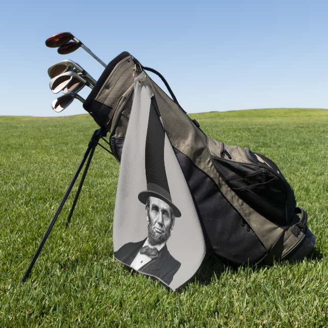 Abraham Lincoln Presidential Fashion Statement Golf Towel (Green)