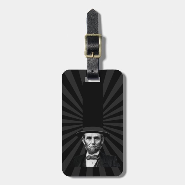 Abraham Lincoln Presidential Fashion Statement Luggage Tag (Front Vertical)