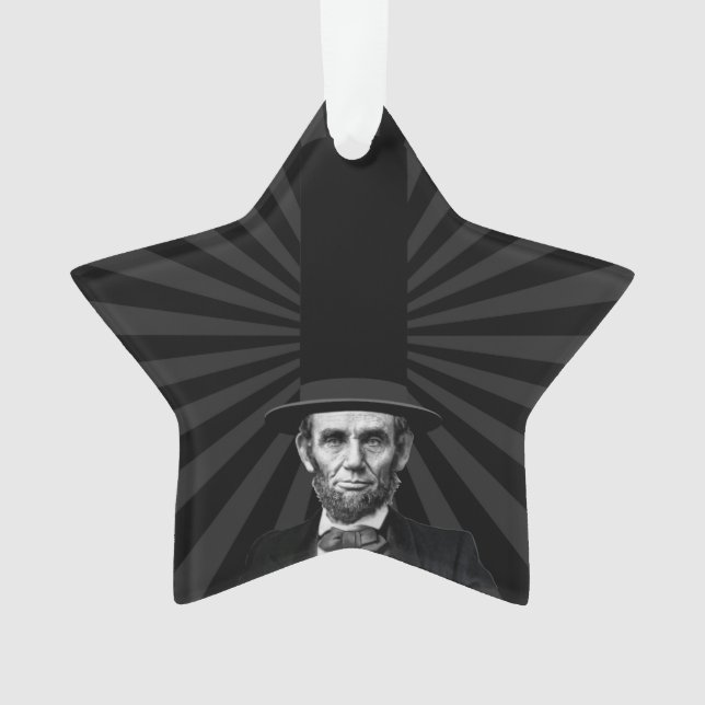 Abraham Lincoln Presidential Fashion Statement Ornament (Front)