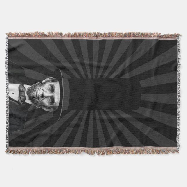 Abraham Lincoln Presidential Fashion Statement Throw Blanket (Front)