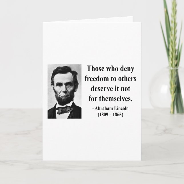 Abraham Lincoln Quote 3b Card (Front)