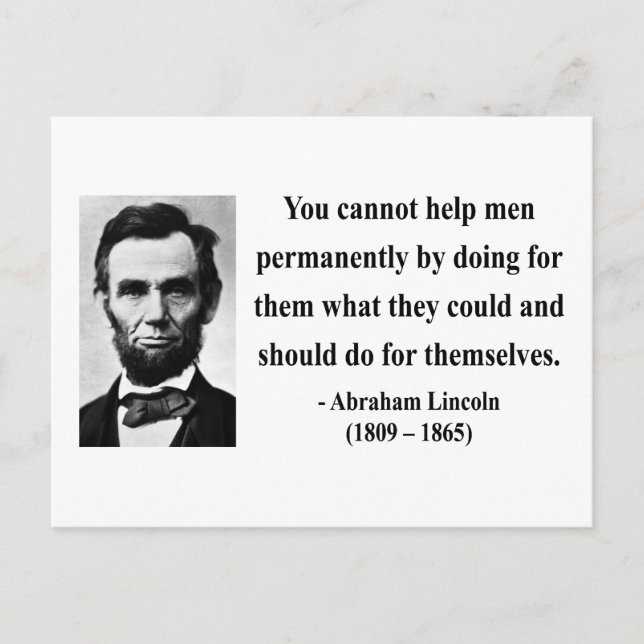 Abraham Lincoln Quote 4b Postcard (Front)