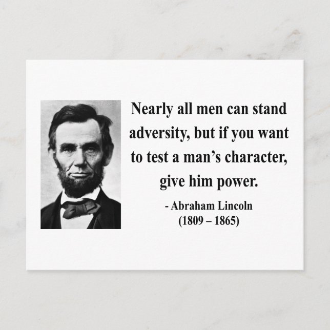 Abraham Lincoln Quote 6b Postcard (Front)