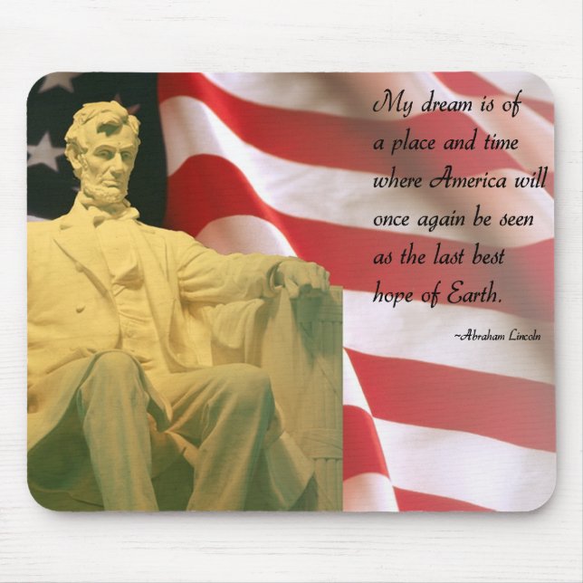 Abraham Lincoln quote mousepad (Front)