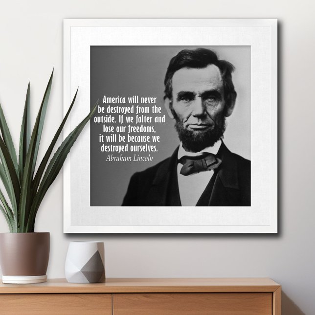 Abraham Lincoln Quote on Freedom Poster (Abraham Lincoln  Poster)