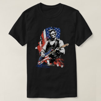 Abraham Lincoln Rock Star | Patriotic USA Flag | G T-Shirt