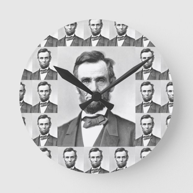 Abraham Lincoln  Round Clock (Front)