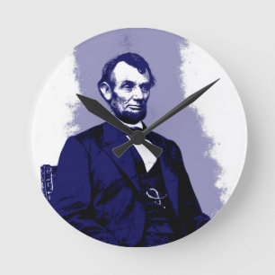 Abraham Lincoln Round Clock