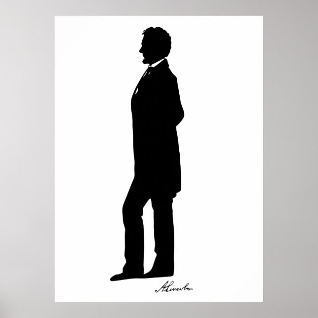 Abraham Lincoln Silhouette Poster (Front)