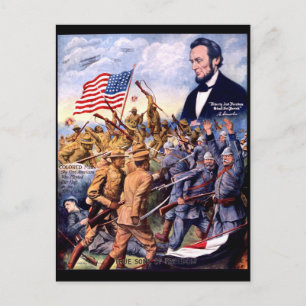Abraham Lincoln True Sons Of Freedom Postcard