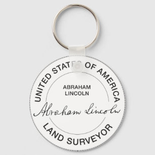 Abraham Lincoln US Land Surveyor Seal Keychain