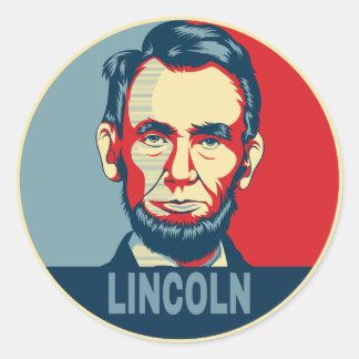 Abraham Lincoln USA President Hope Classic Round Sticker