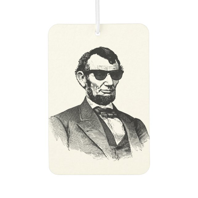 Abraham Lincoln Wearing Sunglasses Air Freshener (Front)